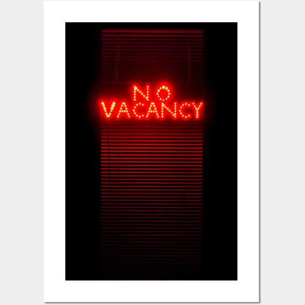 No Vacancy Sign in Red Wall Art by va103